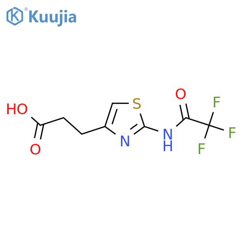 3-2-(trifluoroacetamido)-1,3-thiazol-4-ylpropanoic acid structure