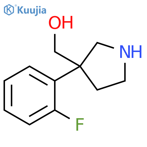 3-Pyrrolidinemethanol, 3-(2-fluorophenyl)- structure