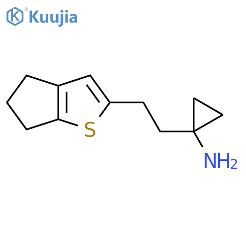 1-(2-{4H,5H,6H-cyclopentabthiophen-2-yl}ethyl)cyclopropan-1-amine structure