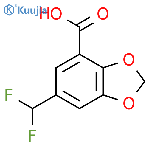 6-(Difluoromethyl)-1,3-dioxaindane-4-carboxylic acid structure