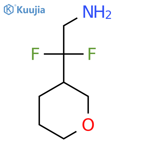 2,2-difluoro-2-(oxan-3-yl)ethan-1-amine structure