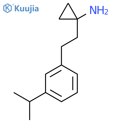 1-{2-3-(propan-2-yl)phenylethyl}cyclopropan-1-amine structure