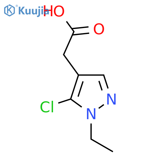 2-(5-chloro-1-ethyl-1H-pyrazol-4-yl)acetic acid structure