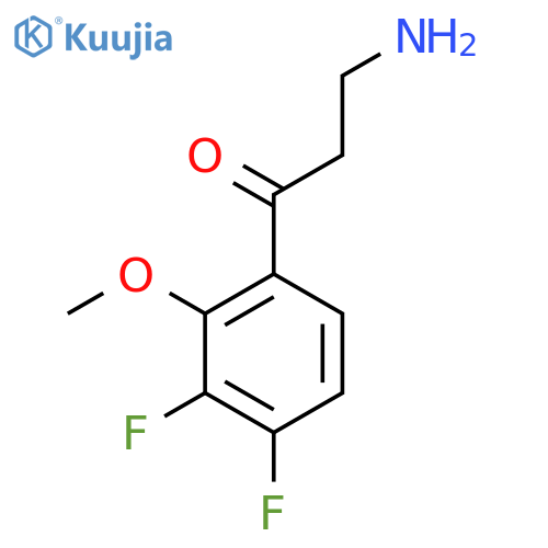 3-amino-1-(3,4-difluoro-2-methoxyphenyl)propan-1-one structure