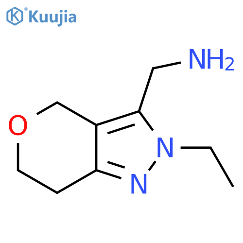 (2-Ethyl-2,4,6,7-tetrahydropyrano[4,3-c]pyrazol-3-yl)methanamine structure