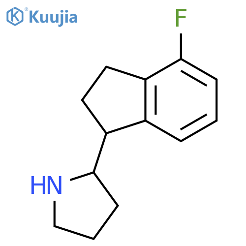 2-(4-fluoro-2,3-dihydro-1H-inden-1-yl)pyrrolidine structure