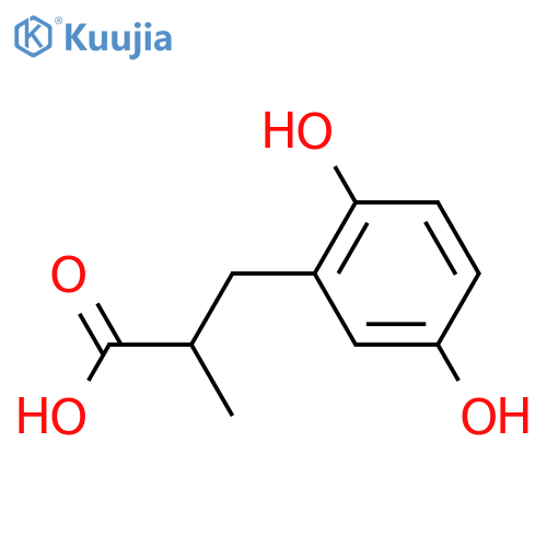 3-(2,5-dihydroxyphenyl)-2-methylpropanoic acid structure