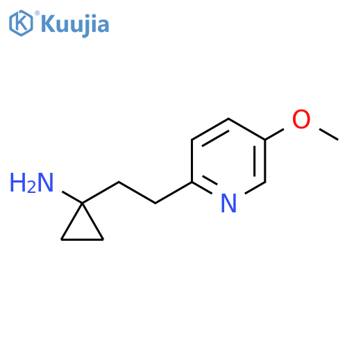 1-2-(5-methoxypyridin-2-yl)ethylcyclopropan-1-amine structure