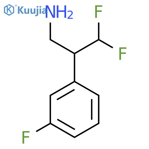 3,3-difluoro-2-(3-fluorophenyl)propan-1-amine structure