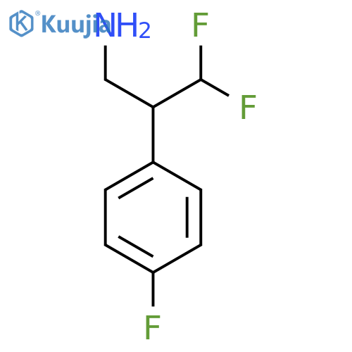 3,3-difluoro-2-(4-fluorophenyl)propan-1-amine structure