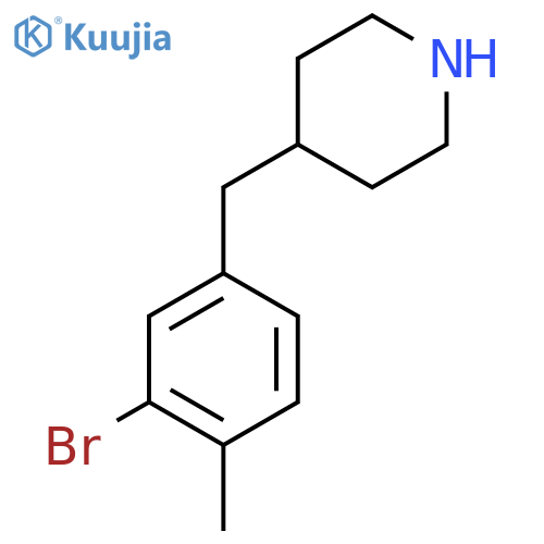 4-(3-bromo-4-methylphenyl)methylpiperidine structure
