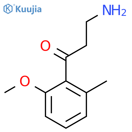 3-amino-1-(2-methoxy-6-methylphenyl)propan-1-one structure