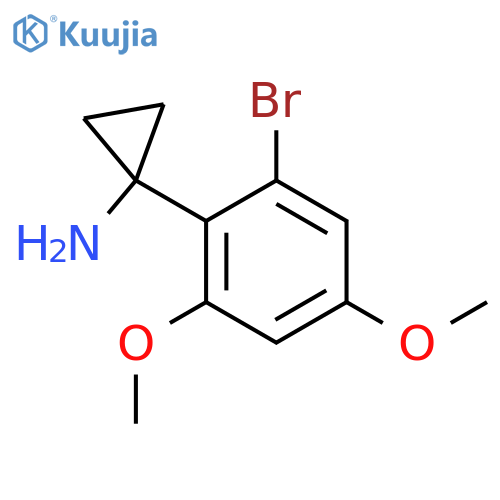 1-(2-bromo-4,6-dimethoxyphenyl)cyclopropan-1-amine structure