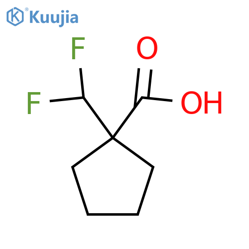 1-(difluoromethyl)cyclopentanecarboxylic acid structure