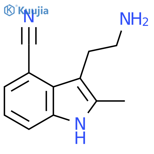 3-(2-aminoethyl)-2-methyl-1H-indole-4-carbonitrile structure