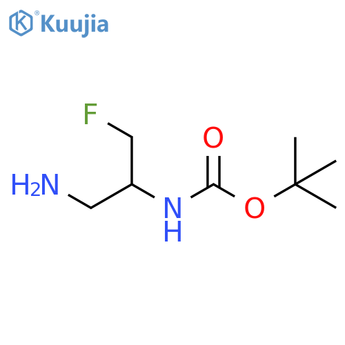 tert-butyl N-(1-amino-3-fluoropropan-2-yl)carbamate structure