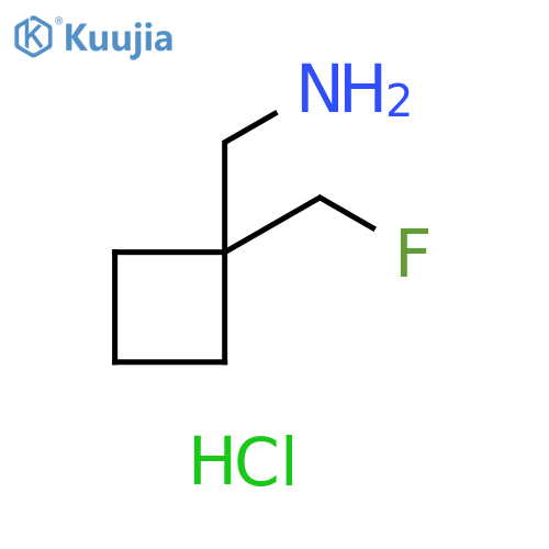 Cyclobutanemethanamine, 1-(fluoromethyl)-, hydrochloride (1:1) structure