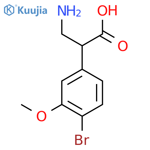 3-amino-2-(4-bromo-3-methoxyphenyl)propanoic acid structure
