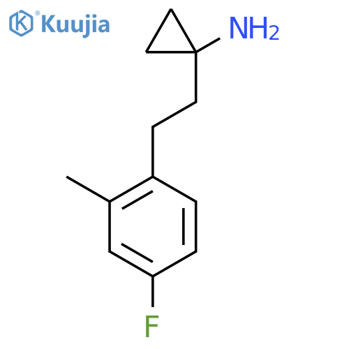 1-2-(4-fluoro-2-methylphenyl)ethylcyclopropan-1-amine structure