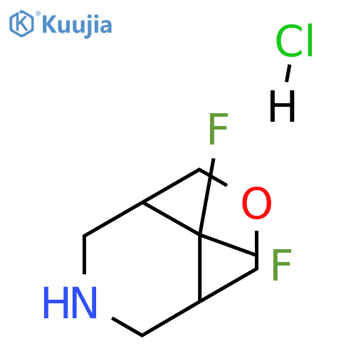 9,9-difluoro-3-oxa-7-azabicyclo3.3.1nonane hydrochloride structure
