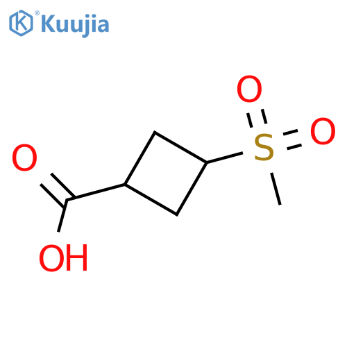 3-methanesulfonylcyclobutane-1-carboxylic acid, Mixture of diastereomers structure