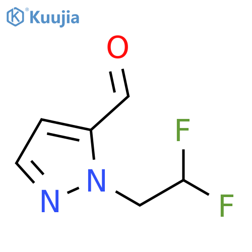 1-(2,2-difluoroethyl)-1H-pyrazole-5-carbaldehyde structure