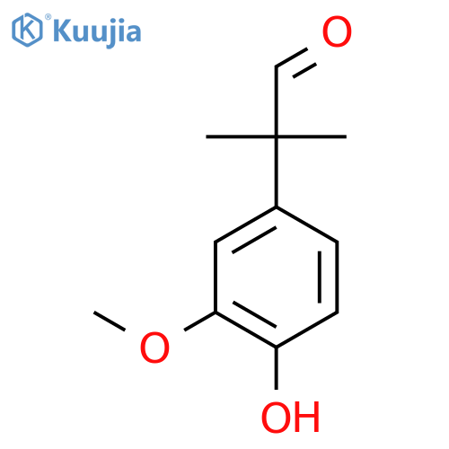 2-(4-hydroxy-3-methoxyphenyl)-2-methylpropanal structure