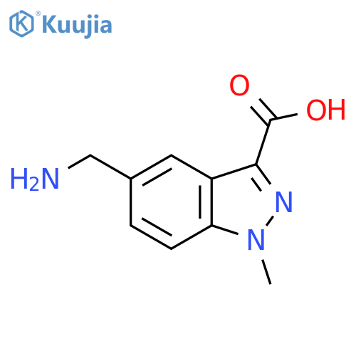 5-(aminomethyl)-1-methyl-1H-indazole-3-carboxylic acid structure