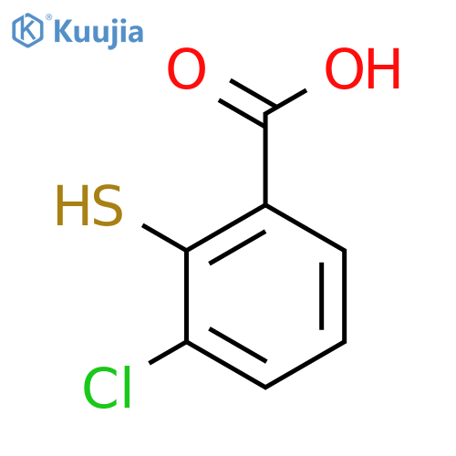 3-Chloro-2-mercaptobenzoic acid structure