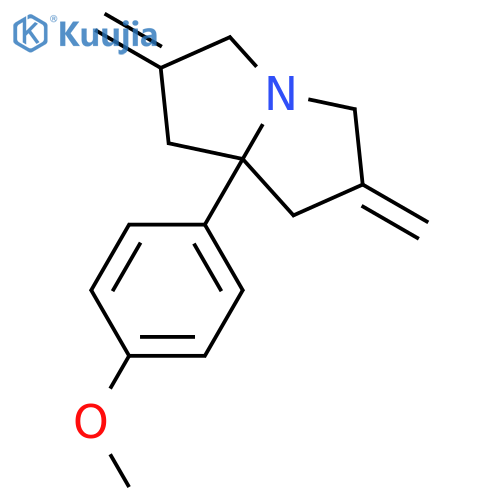 1H-Pyrrolizine, hexahydro-7a-(4-methoxyphenyl)-2,6-bis(methylene)- structure