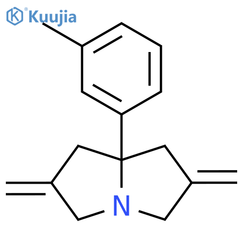 1H-Pyrrolizine, hexahydro-2,6-bis(methylene)-7a-(3-methylphenyl)- structure