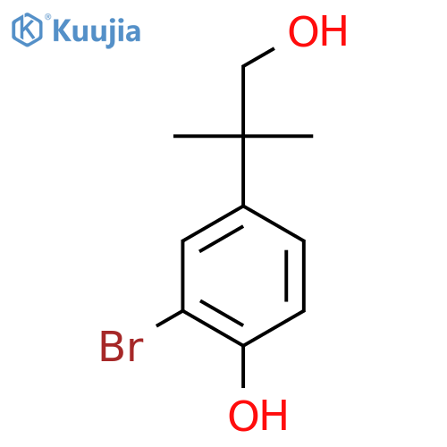 2-bromo-4-(1-hydroxy-2-methylpropan-2-yl)phenol structure