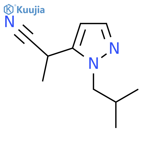 2-1-(2-methylpropyl)-1H-pyrazol-5-ylpropanenitrile structure