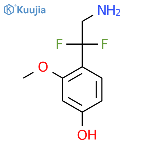 4-(2-amino-1,1-difluoroethyl)-3-methoxyphenol structure