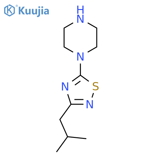 1-[3-(2-Methylpropyl)-1,2,4-thiadiazol-5-yl]piperazine structure