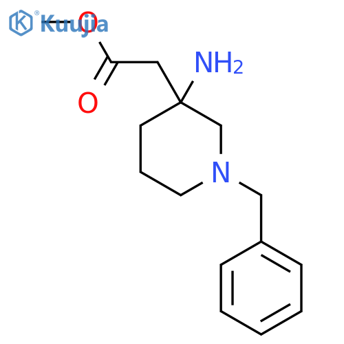 methyl 2-(3-amino-1-benzylpiperidin-3-yl)acetate structure