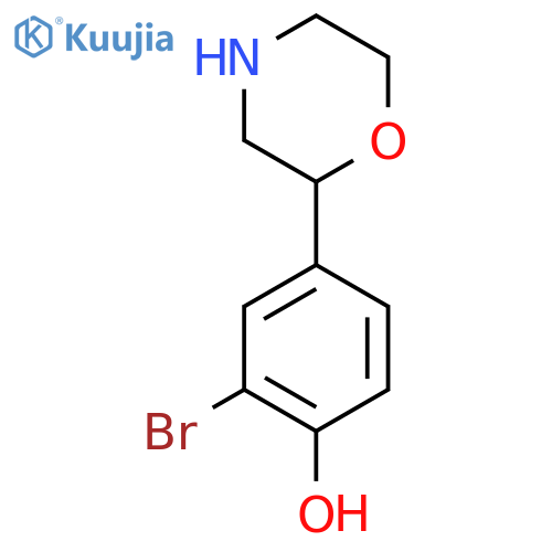 2-bromo-4-(morpholin-2-yl)phenol structure