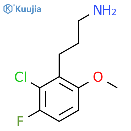 3-(2-chloro-3-fluoro-6-methoxyphenyl)propan-1-amine structure