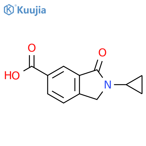 1H-Isoindole-5-carboxylic acid, 2-cyclopropyl-2,3-dihydro-3-oxo- structure