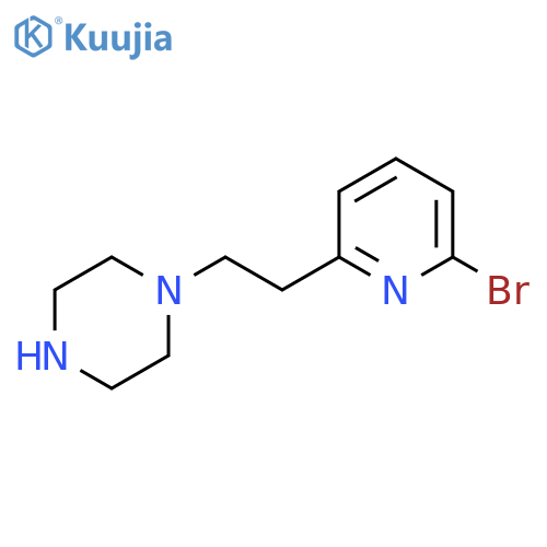 1-2-(6-bromopyridin-2-yl)ethylpiperazine structure