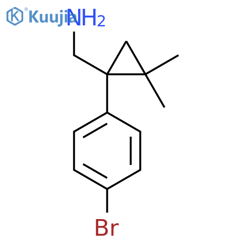 1-(4-bromophenyl)-2,2-dimethylcyclopropylmethanamine structure