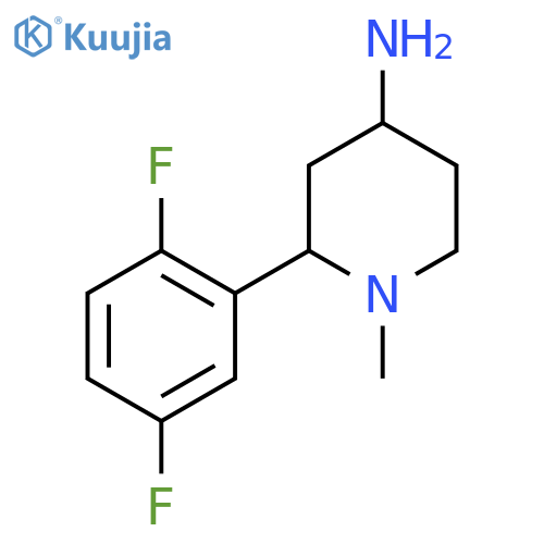 2-(2,5-Difluorophenyl)-1-methylpiperidin-4-amine structure