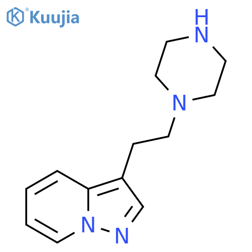 1-(2-{pyrazolo1,5-apyridin-3-yl}ethyl)piperazine structure