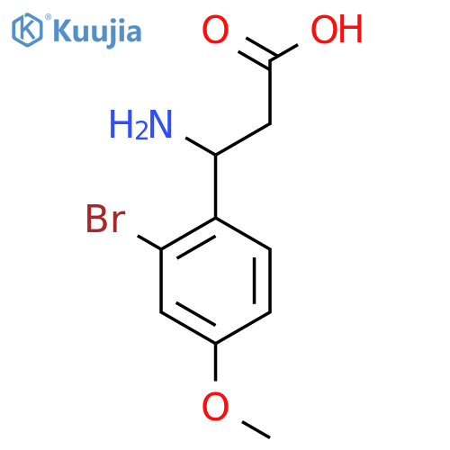 3-amino-3-(2-bromo-4-methoxyphenyl)propanoic acid structure