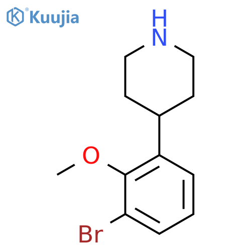 4-(3-Bromo-2-methoxyphenyl)piperidine structure