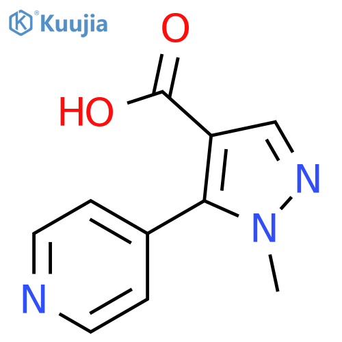 1H-Pyrazole-4-carboxylic acid, 1-methyl-5-(4-pyridinyl)- structure