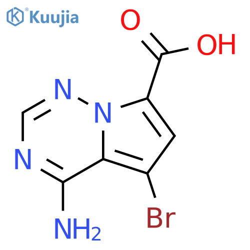 4-amino-5-bromopyrrolo[2,1-f][1,2,4]triazine-7-carboxylic acid structure