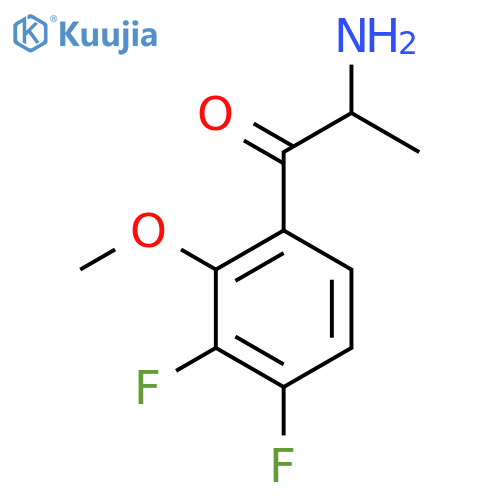 2-amino-1-(3,4-difluoro-2-methoxyphenyl)propan-1-one structure