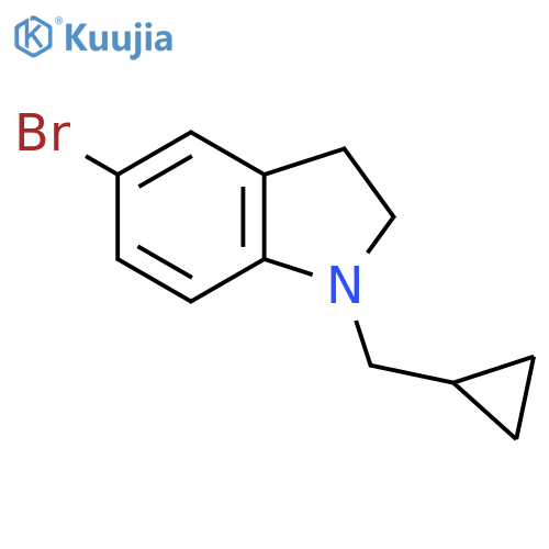 5-Bromo-1-(cyclopropylmethyl)-2,3-dihydro-1H-indole structure