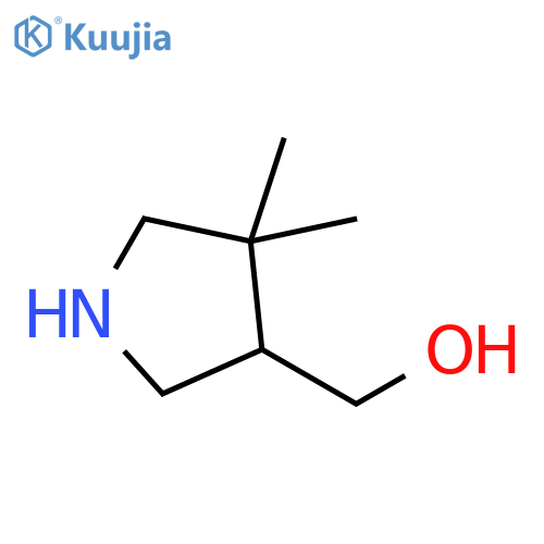 (4,4-dimethylpyrrolidin-3-yl)methanol structure